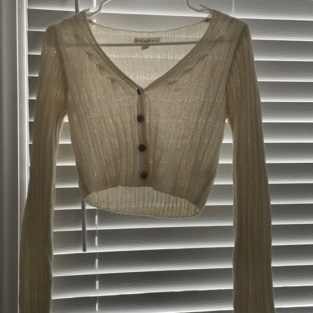 Aeropostale Cropped Long Sleeve Sweater